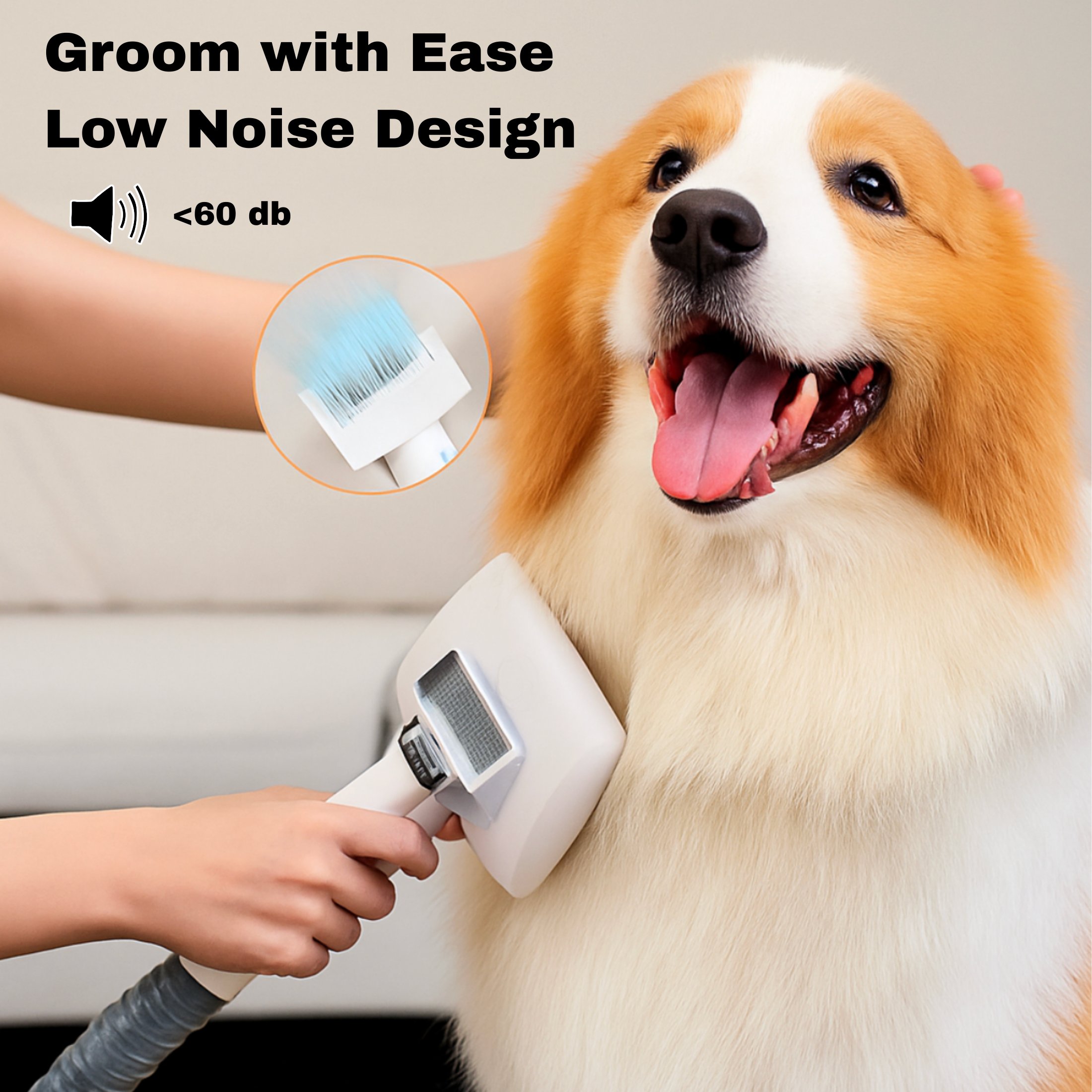 CalmCare™ Cordless Vacuum Pet Grooming Kit – Mess-Free at Home