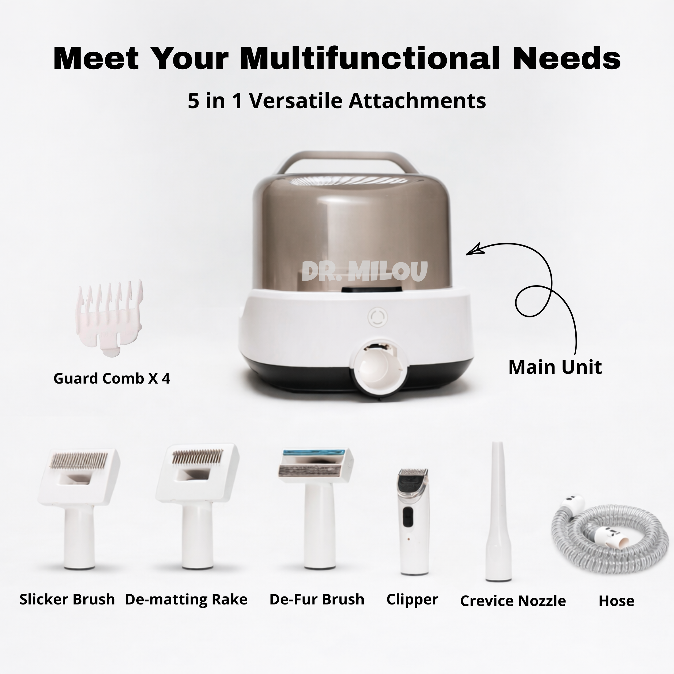 CalmCare™ Cordless Vacuum Pet Grooming Kit – Mess-Free at Home
