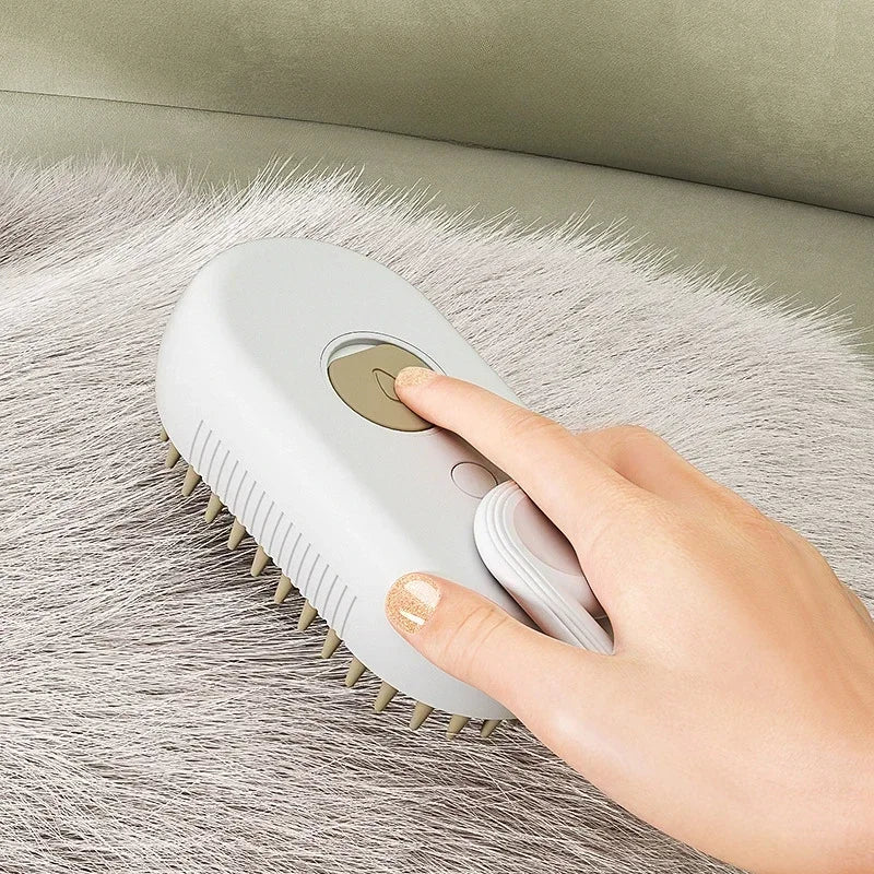 3-in-1 Steam Spray Pet Grooming Brush | Massage, Deshed & Clean for Cats & Dogs