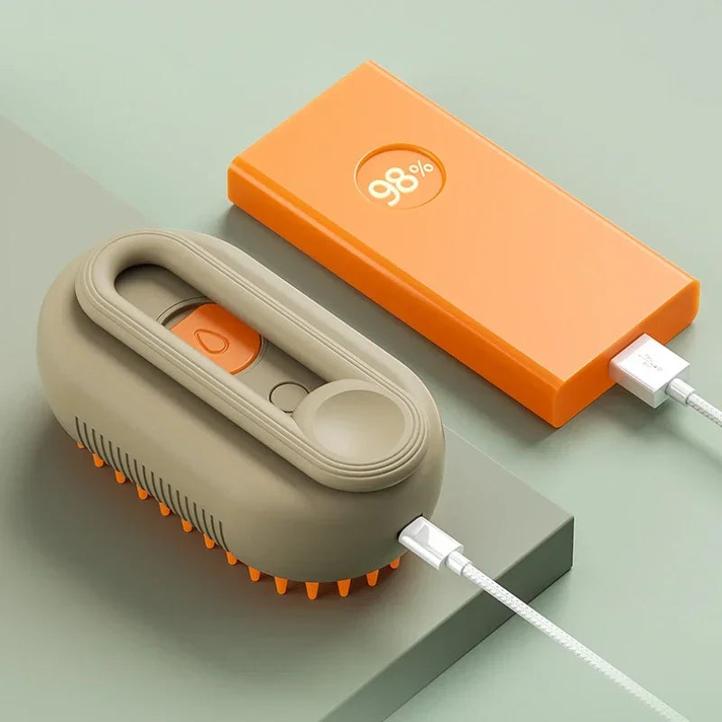 3-in-1 Steam Spray Pet Grooming Brush | Massage, Deshed & Clean for Cats & Dogs