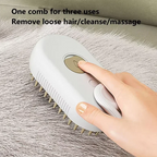 Steam Spray Pet Grooming Comb | Self-Cleaning Hair Remover Brush for Cats & Dogs