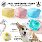 2-in-1 Pet Bath & Massage Brush – Silicone Grooming Tool with Shampoo Dispenser for Dogs & Cats