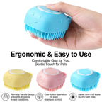 2-in-1 Pet Bath & Massage Brush – Silicone Grooming Tool with Shampoo Dispenser for Dogs & Cats
