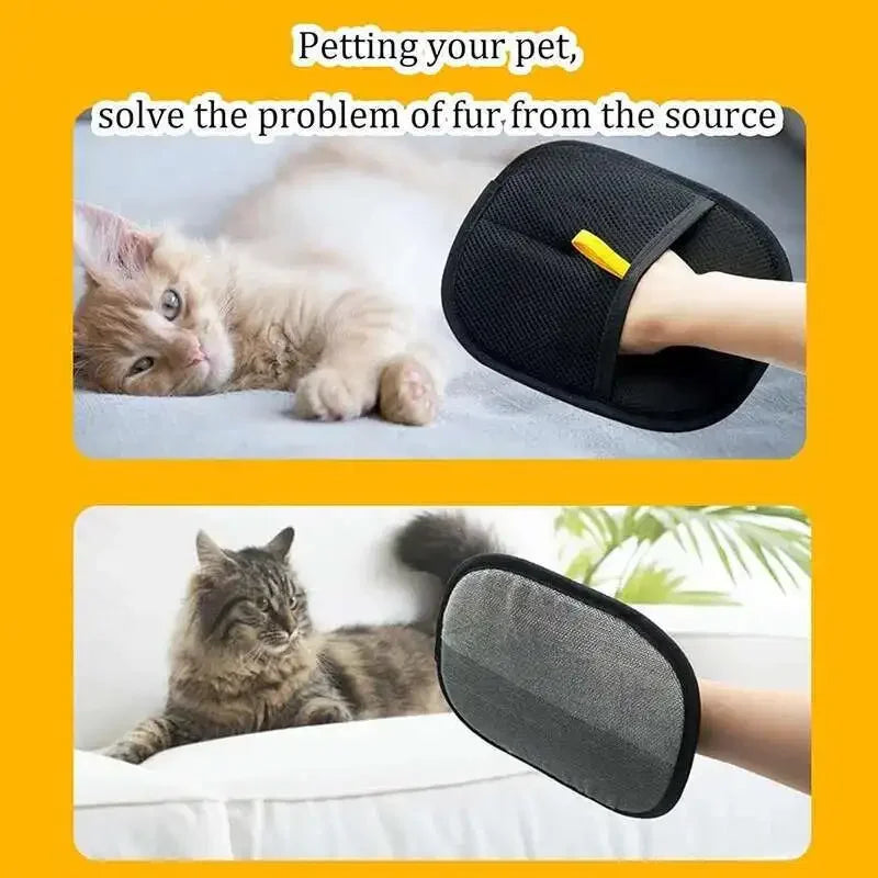 Pet Hair Removal Gloves – Double-Sided Grooming & Lint Cleaner for Cats & Dogs