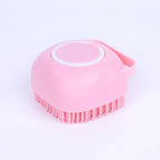 2-in-1 Pet Bath & Massage Brush – Silicone Grooming Tool with Shampoo Dispenser for Dogs & Cats
