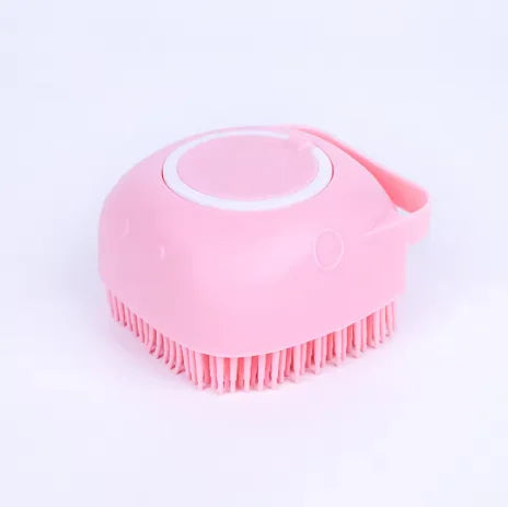 2-in-1 Pet Bath & Massage Brush – Silicone Grooming Tool with Shampoo Dispenser for Dogs & Cats