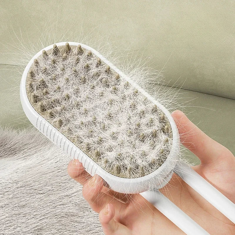 3-in-1 Steam Spray Pet Grooming Brush | Massage, Deshed & Clean for Cats & Dogs