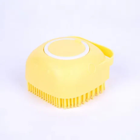 2-in-1 Pet Bath & Massage Brush – Silicone Grooming Tool with Shampoo Dispenser for Dogs & Cats