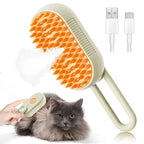 Steam Spray Pet Grooming Comb | Self-Cleaning Hair Remover Brush for Cats & Dogs