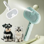 Steam Spray Pet Grooming Comb | Self-Cleaning Hair Remover Brush for Cats & Dogs