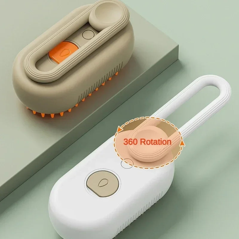 3-in-1 Steam Spray Pet Grooming Brush | Massage, Deshed & Clean for Cats & Dogs