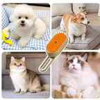 Steam Spray Pet Grooming Comb | Self-Cleaning Hair Remover Brush for Cats & Dogs