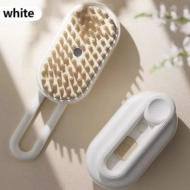 Steam Spray Pet Grooming Comb | Self-Cleaning Hair Remover Brush for Cats & Dogs