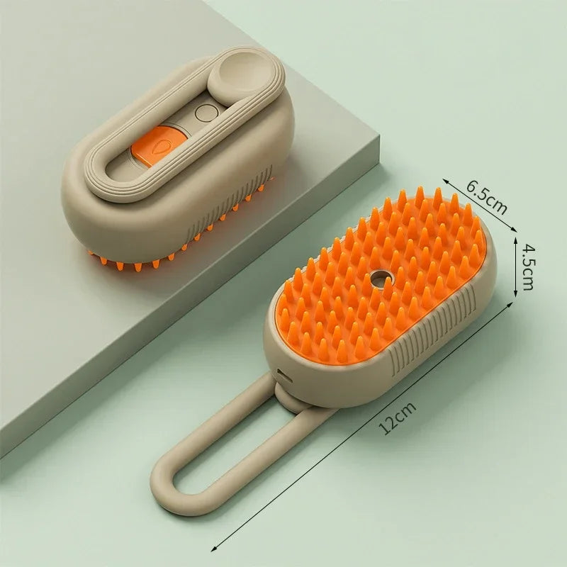 3-in-1 Steam Spray Pet Grooming Brush | Massage, Deshed & Clean for Cats & Dogs