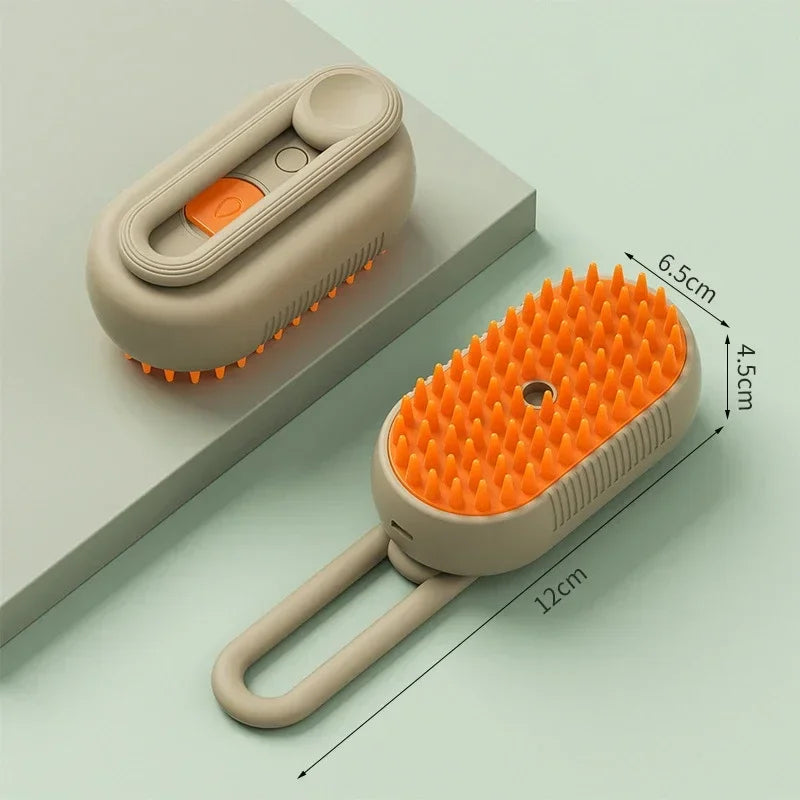3-in-1 Steam Spray Pet Grooming Brush | Massage, Deshed & Clean for Cats & Dogs