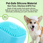 2-in-1 Pet Bath & Massage Brush – Silicone Grooming Tool with Shampoo Dispenser for Dogs & Cats