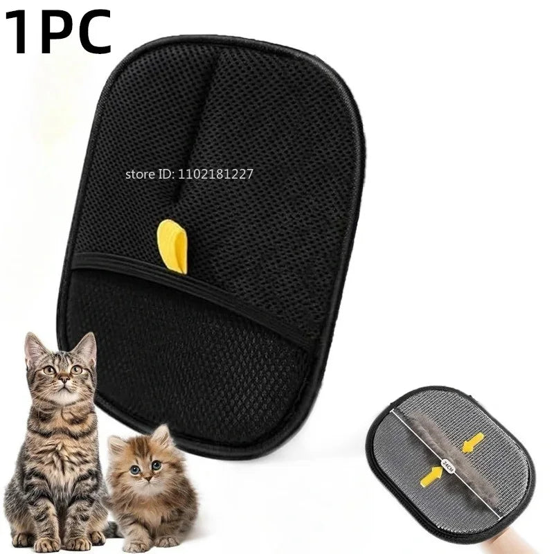 Pet Hair Removal Gloves – Double-Sided Grooming & Lint Cleaner for Cats & Dogs