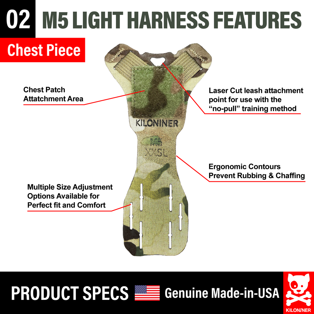 K9R M5 MOLLE Tactical Light Vest for Dogs