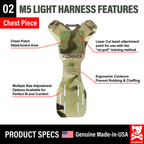 K9R M5 MOLLE Tactical Light Vest for Dogs