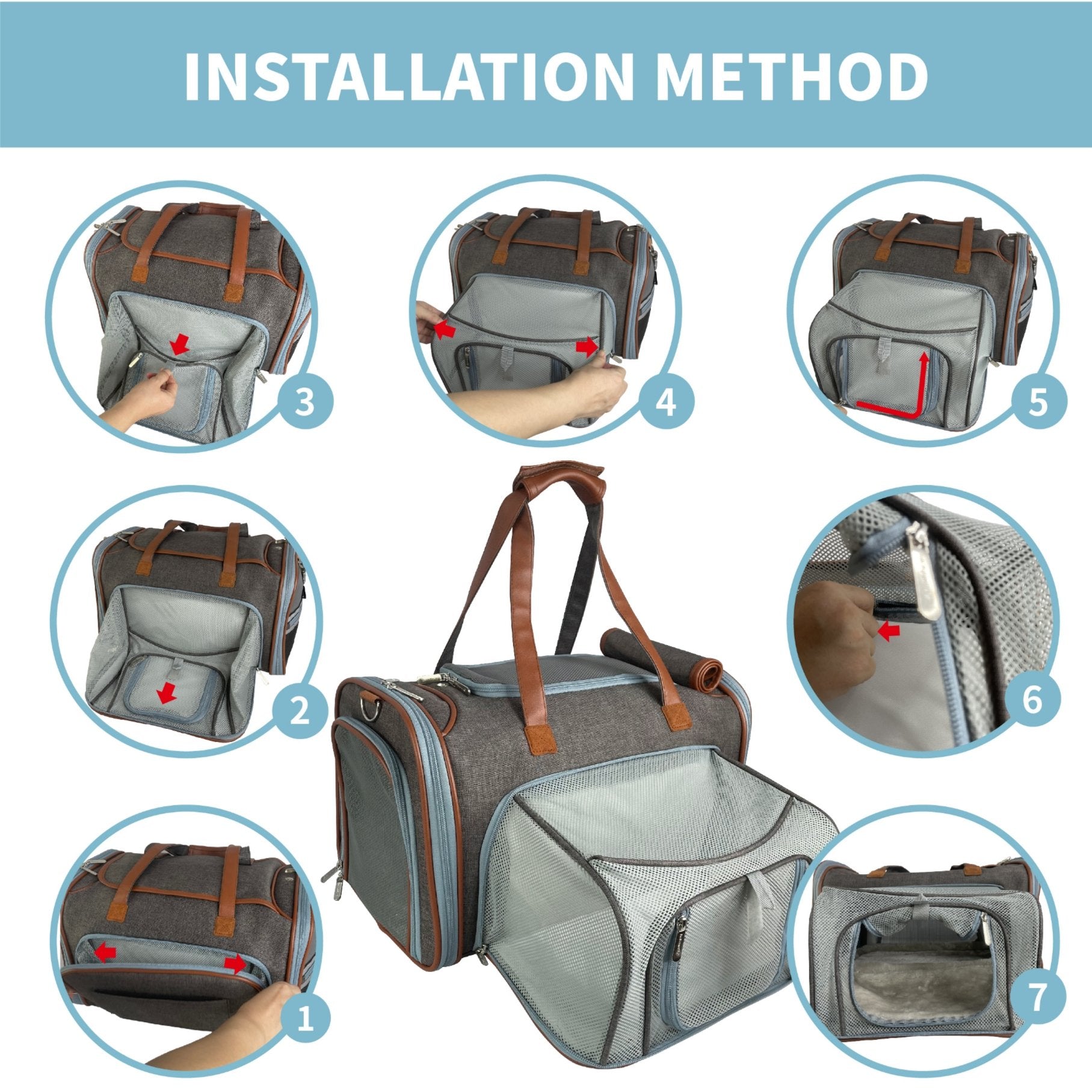 Mr. Peanut's XL Expandable Airline-Approved Pet Carrier